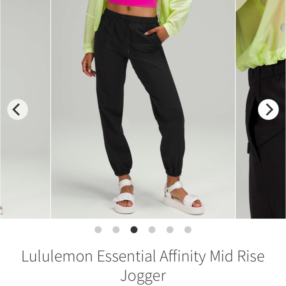 Lululemon NWT Essential Affinity Mid Rise Jogger Black